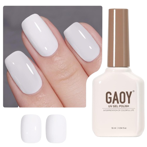Classic White French Tips Manicure Color Polish