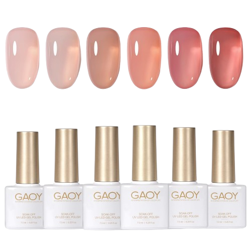 Jelly Nude Transparent Red Pink Brown Collection Kit